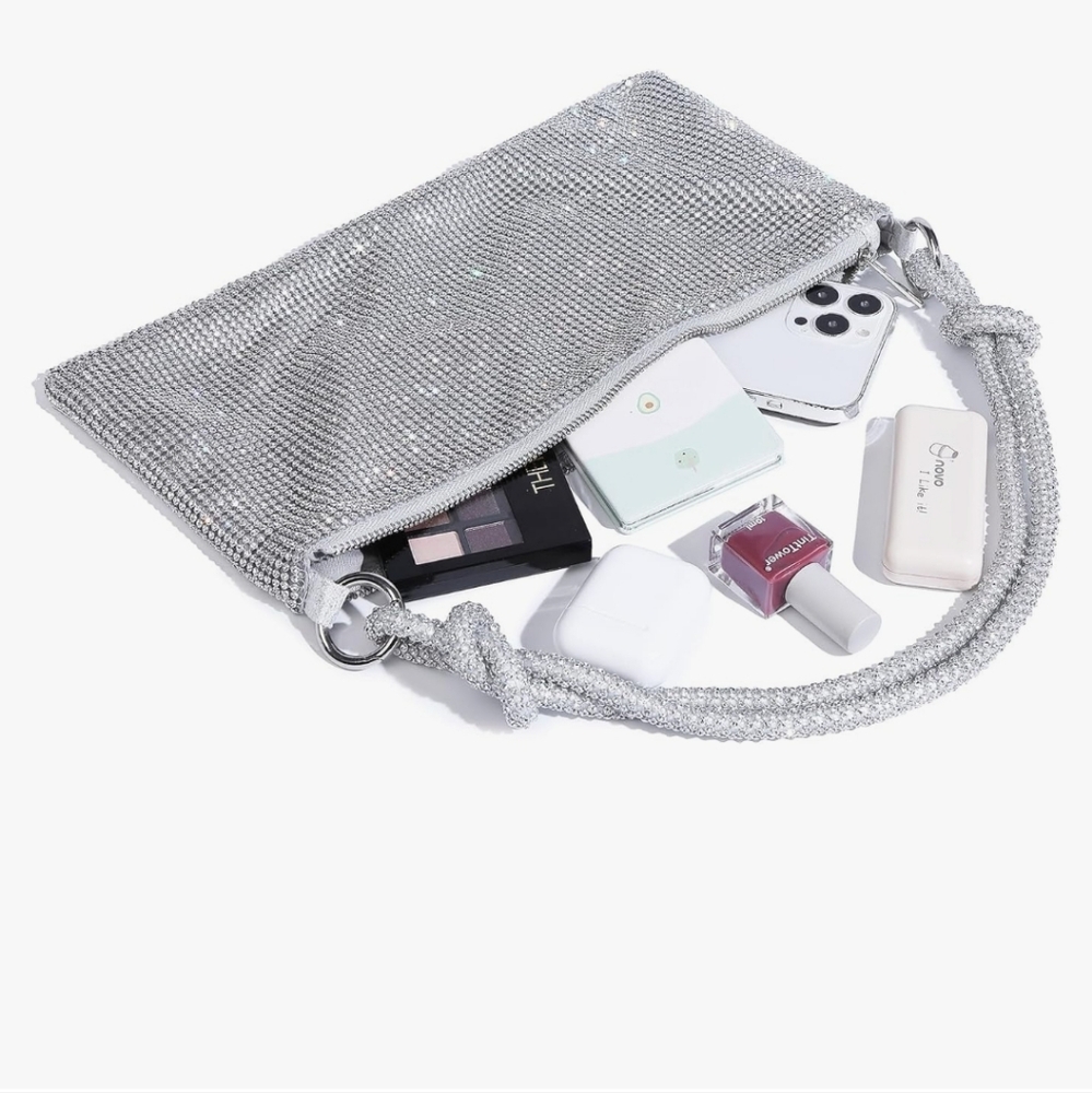 Elegant Silver Rhinestone Women's Bag - Picture 8 of 16